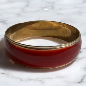 ⭐️ 3 for $10 - LAST CHANCE Red & Gold-Toned Metal Bangle bracelet
